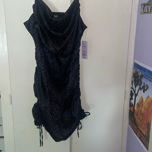 Black leopard Cocktail dress